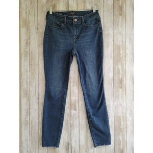 NYDJ Ami Skinny LiftxTuck Technology Womens Frayed Hem Jeans Blue sz 4